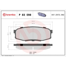 Placute Frana Brembo 19.7 mm 49 mm - P 83 098
