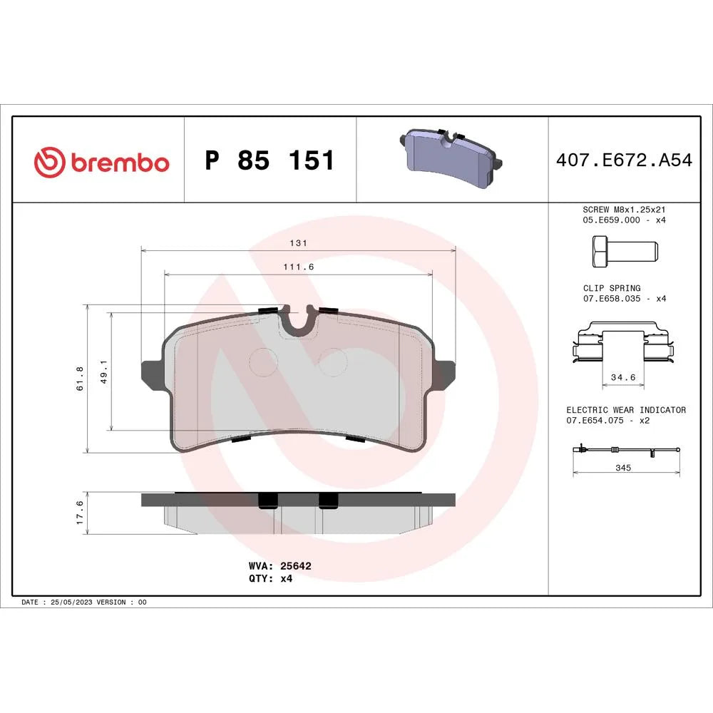 Placute Frana Brembo - P 85 151