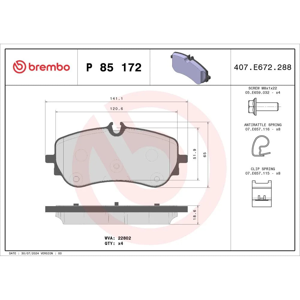Placute Frana Brembo - P 85 172