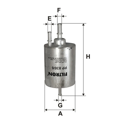 Filtru Combustibil FILTRON pentru Lamborghini Gallardo, Seat Exeo - PP 836/6