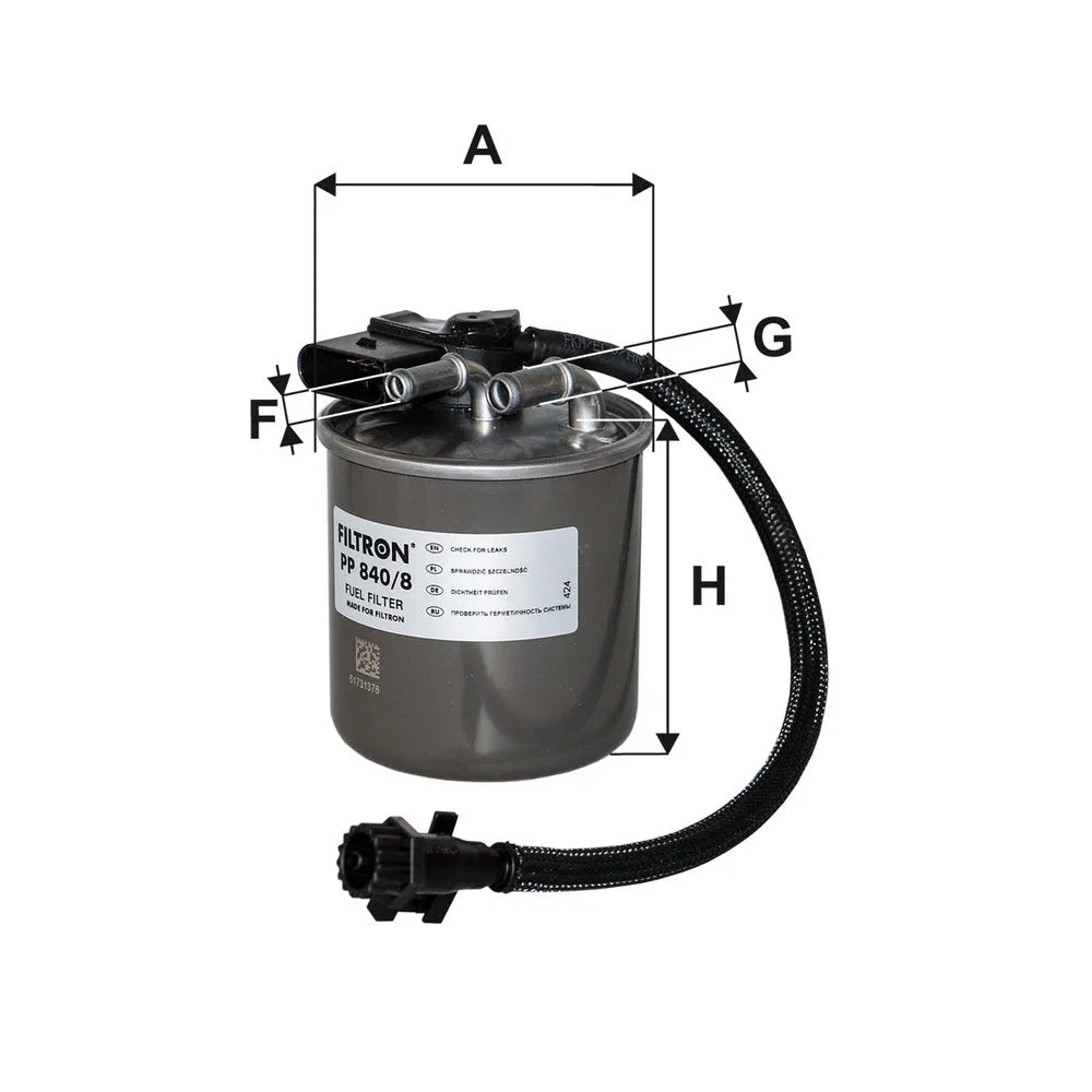 Filtru Combustibil FILTRON pentru Mercedes C - PP 840/8