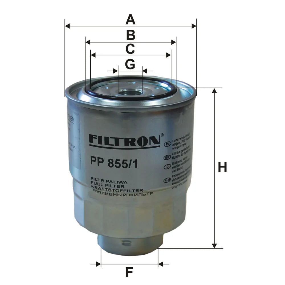 Filtru Combustibil FILTRON pentru Honda Accord Vii, Toyota Auris - PP 855/1