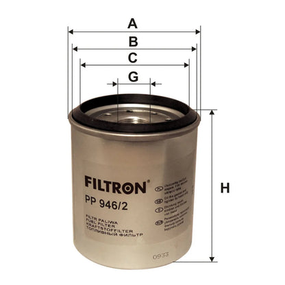 Filtru Combustibil FILTRON pentru Chrysler Voyager Ii, Jeep Cherokee - PP 946/2