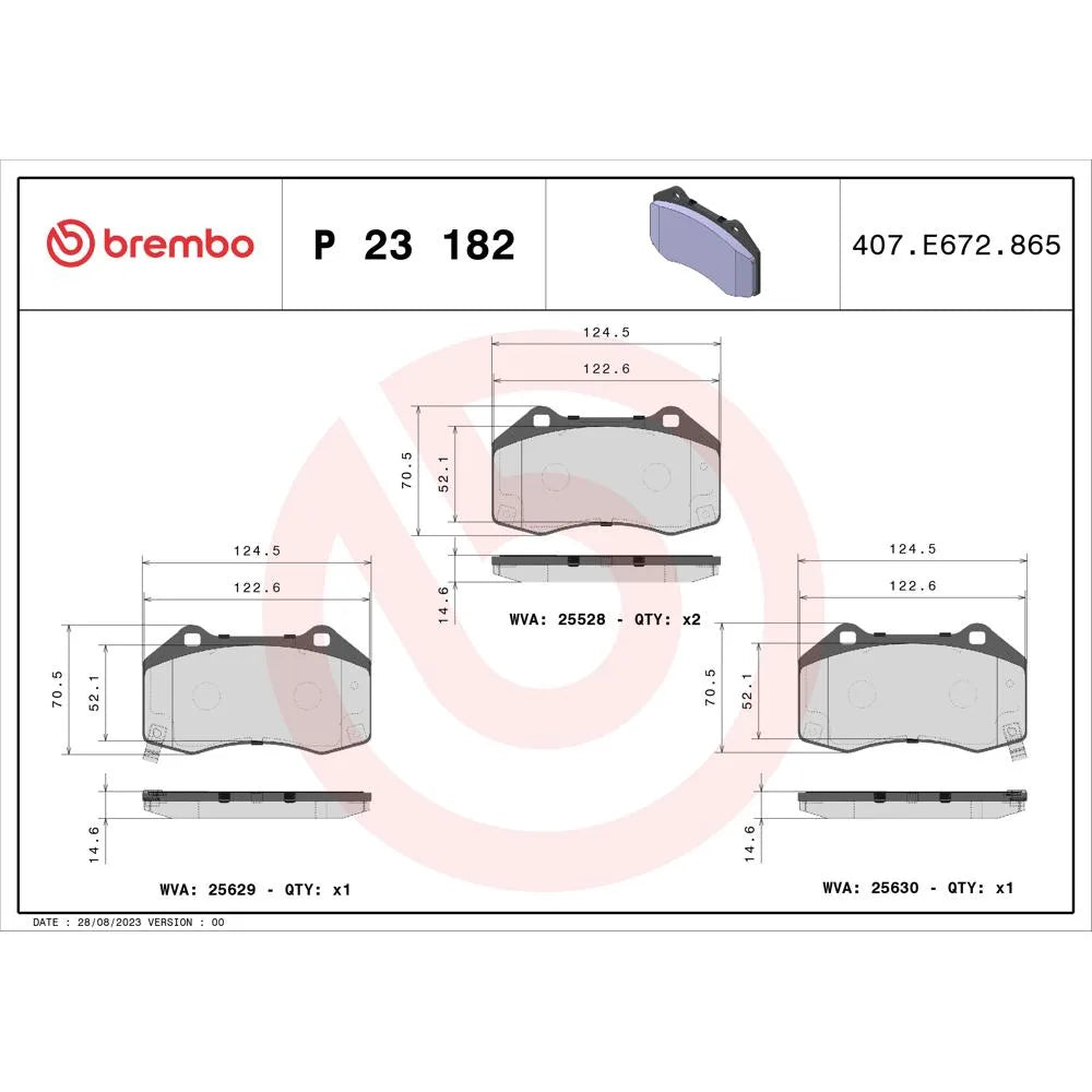Placute Frana Brembo - P 23 182