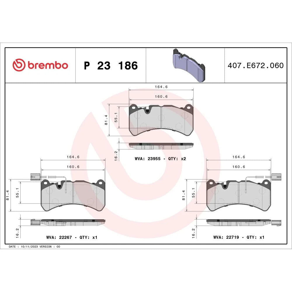 Placute Frana Brembo - P 23 186