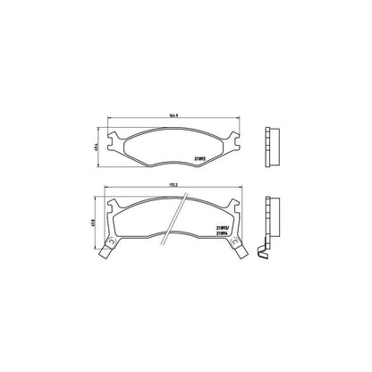 Placute Frana Brembo 17 mm 8 cm - P 30 006