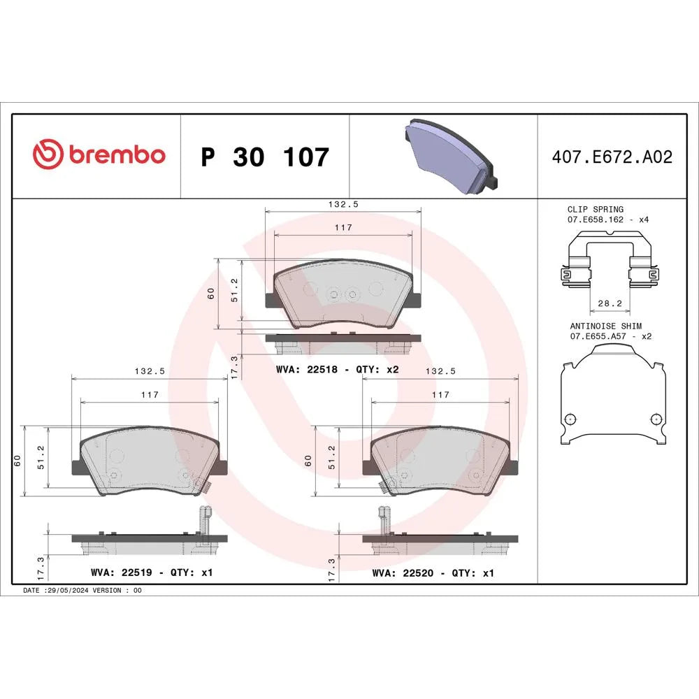 Placute Frana Brembo - P 30 107