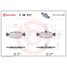 Placute Frana Brembo 15.5 mm 8 cm - P 36 017