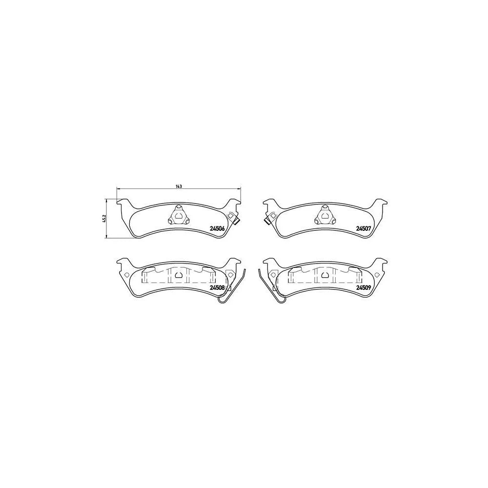 Placute Frana Brembo 16.7 mm 62.7 mm - P 37 012