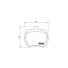 Placute Frana Brembo 18 mm 8 cm - P 52 002