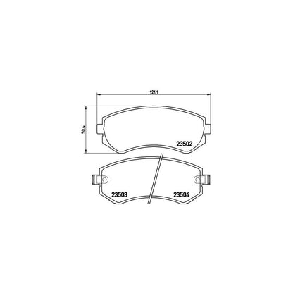 Placute Frana Brembo 15 mm 8 cm - P 56 039