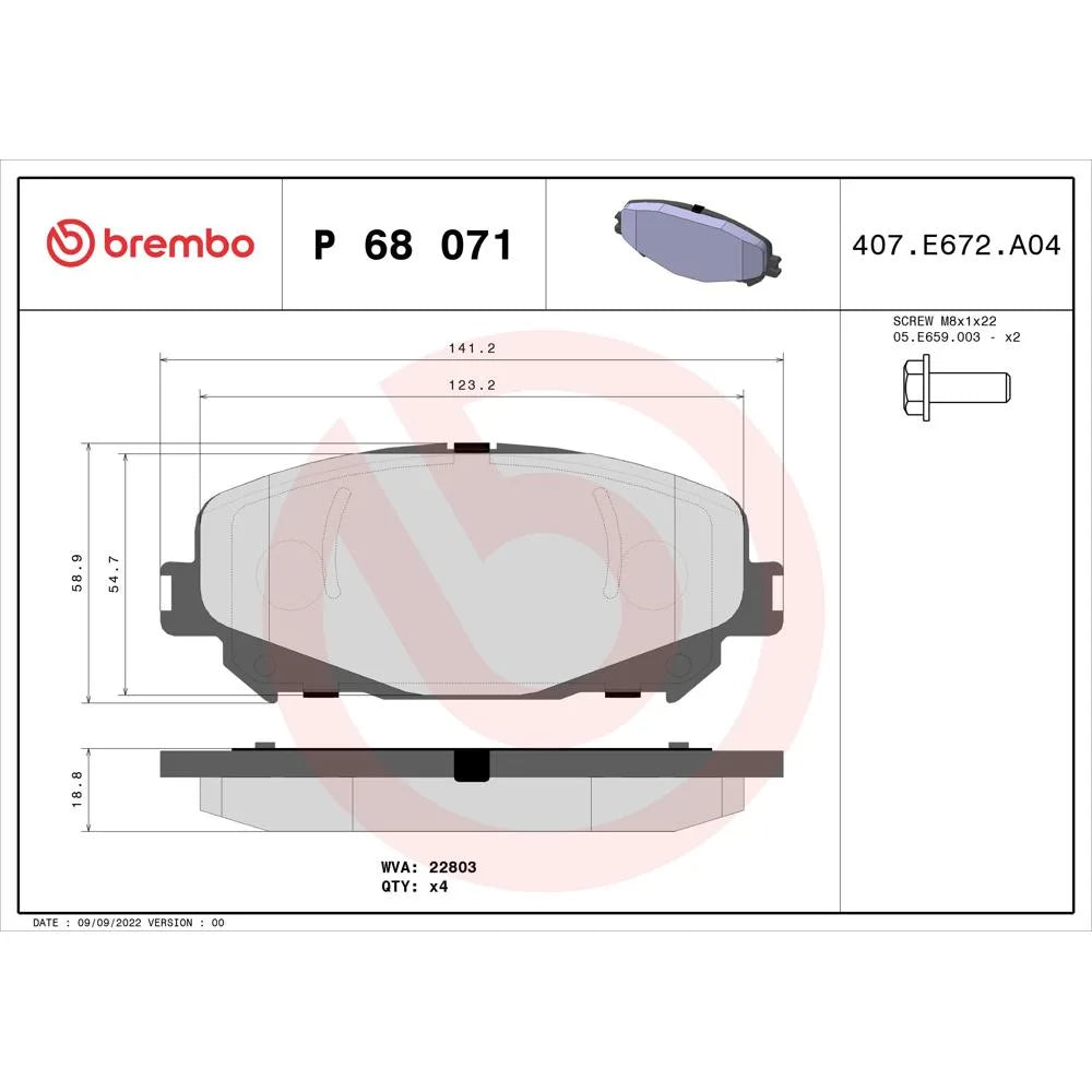 Placute Frana Brembo - P 68 071