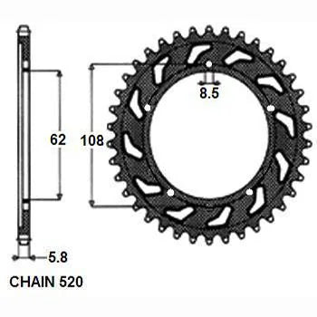 Pinion Motrice Spate Moto Sunstar SUR - SUNR1-3100-42