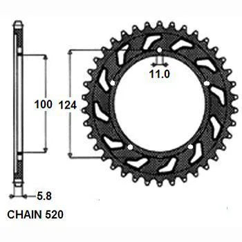 Pinion Motrice Spate Moto Sunstar SUR - SUNR1-3437-39