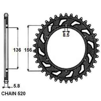 Pinion Motrice Spate Moto Sunstar SUR - SUNR1-3631-46
