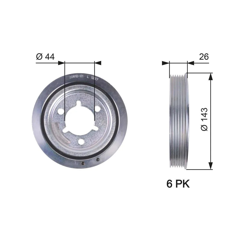 Alte Fulii Gates pentru Citroen Berlingo/C2/C2 Enterprise/C3/C3 Pluriel, Peugeot 1007/206 Cc/206/207/208 - TVD1055