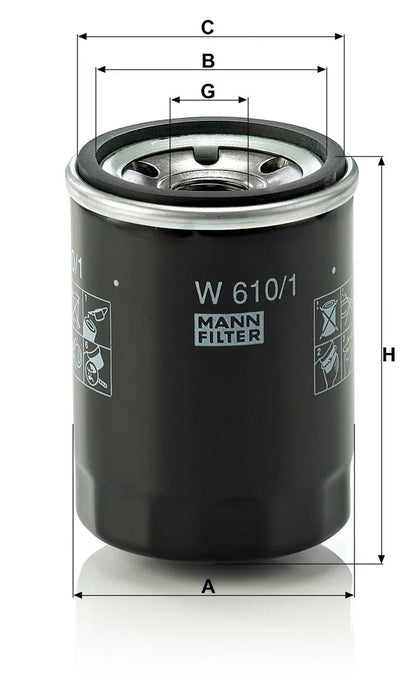 Filtru Ulei Mann-Filter 0.25 kg - W 610/1