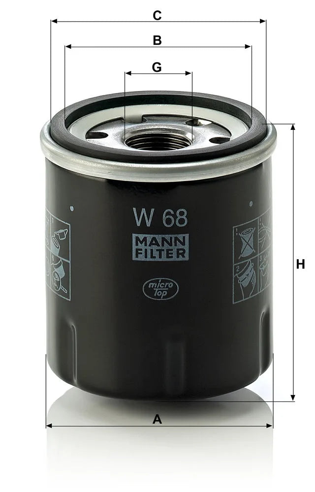 Filtru Ulei MAN 0.23 kg - W68