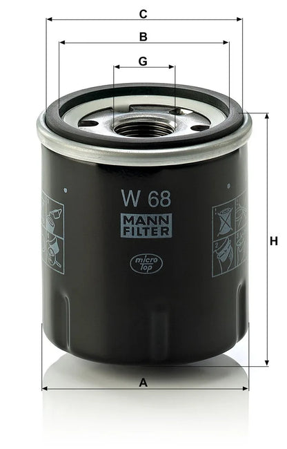 Filtru Ulei MAN 0.23 kg - W68