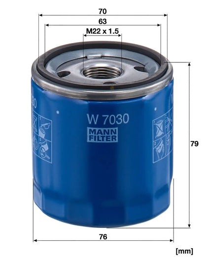 Filtru Ulei Mann-Filter 0.32 kg - W 7030