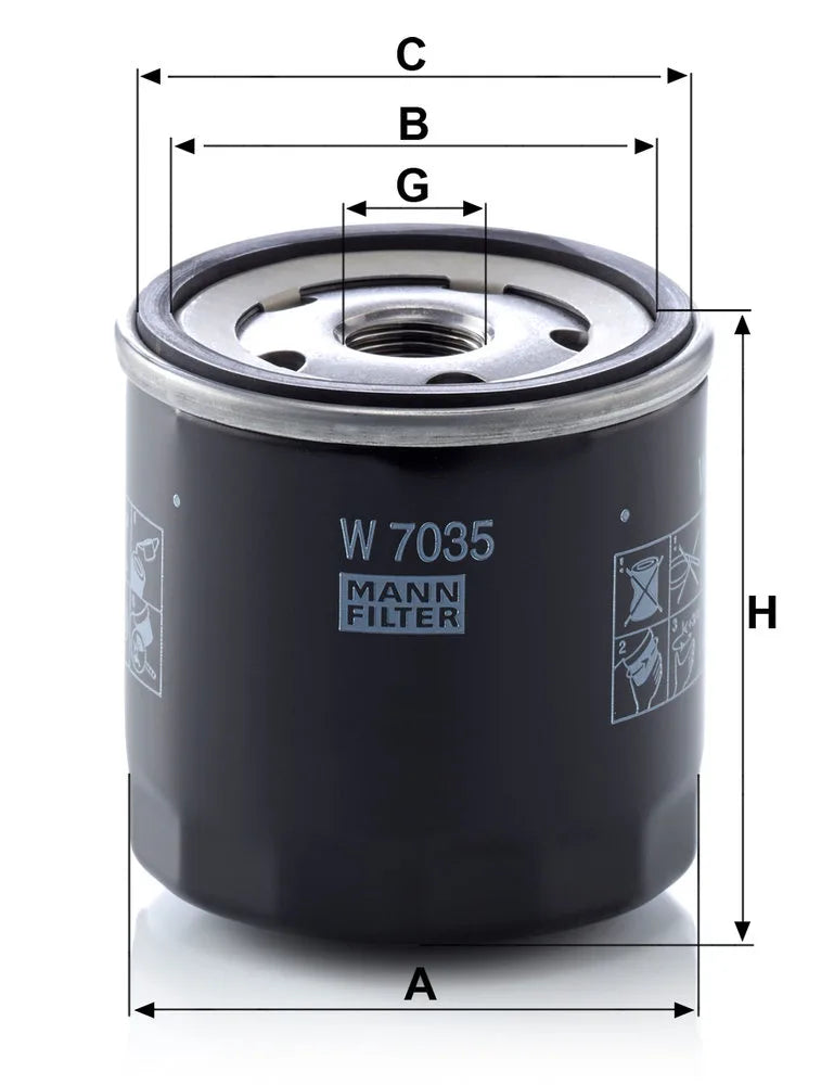Filtru Ulei Mann-Filter 0.30 kg - W 7035
