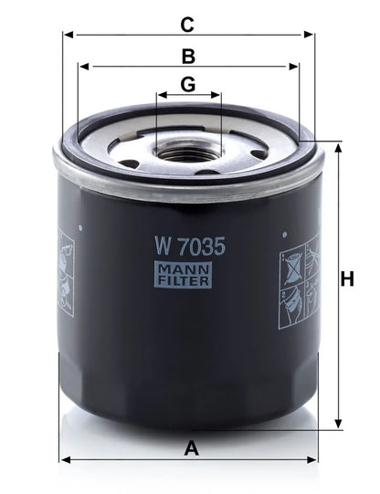 Filtru Ulei Mann-Filter 0.30 kg - W 7035