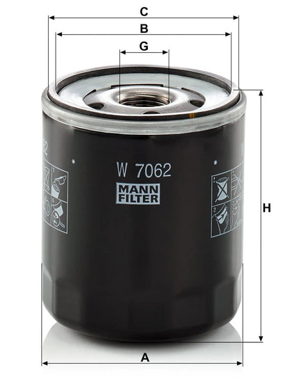 Filtru Ulei Mann-Filter 0.30 kg - W 7062