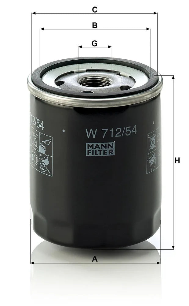 Filtru Ulei Mann-Filter 0.34 kg - W 712/54