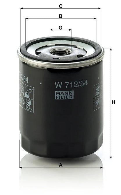 Filtru Ulei Mann-Filter 0.34 kg - W 712/54