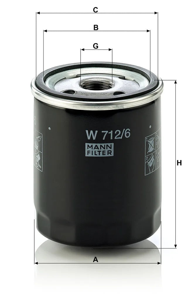 Filtru Ulei MAN 0.33 kg - W712/6