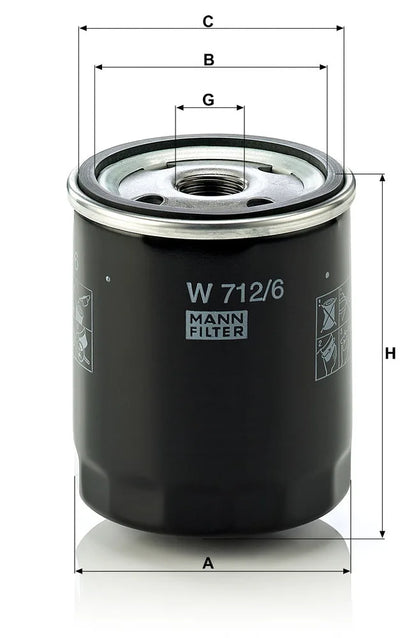 Filtru Ulei MAN 0.33 kg - W712/6
