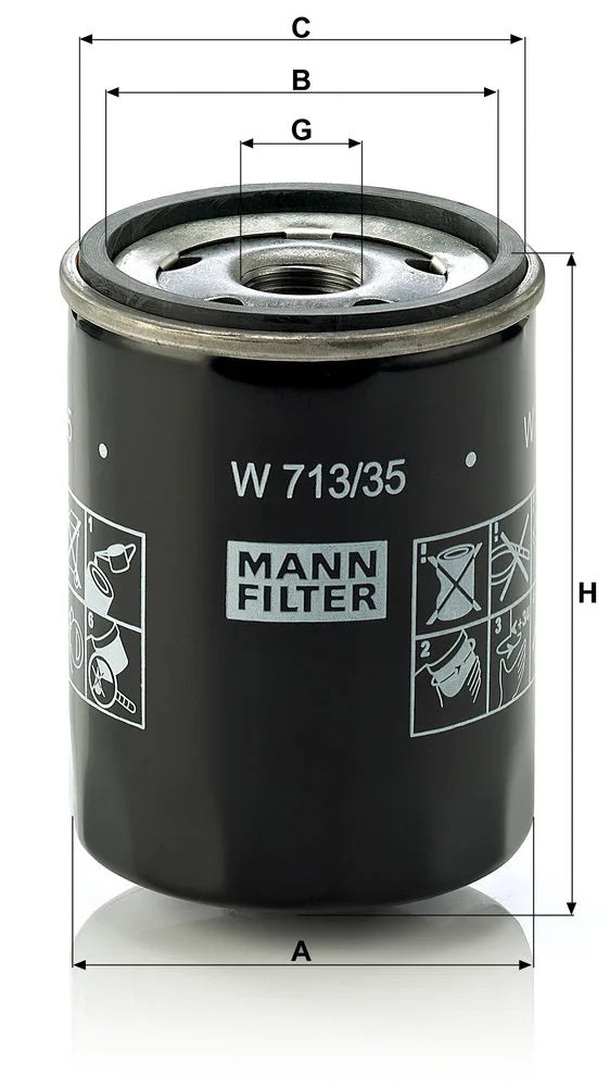 Filtru Ulei Mann-Filter 0.33 kg - W 713/35