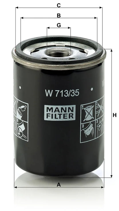 Filtru Ulei Mann-Filter 0.33 kg - W 713/35