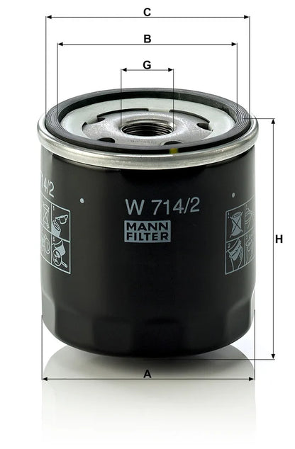 Filtru Ulei MAN 0.33 kg - W714/2