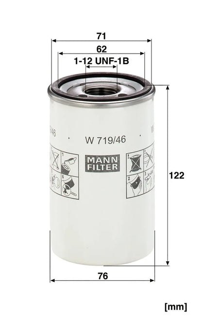 Filtru Ulei MANN-FILTER 0.40 kg - W 719/46