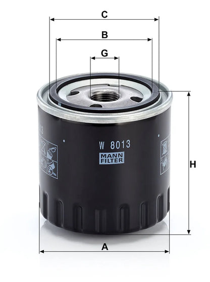 Filtru Ulei Mann-Filter 0.43 kg - W 8013