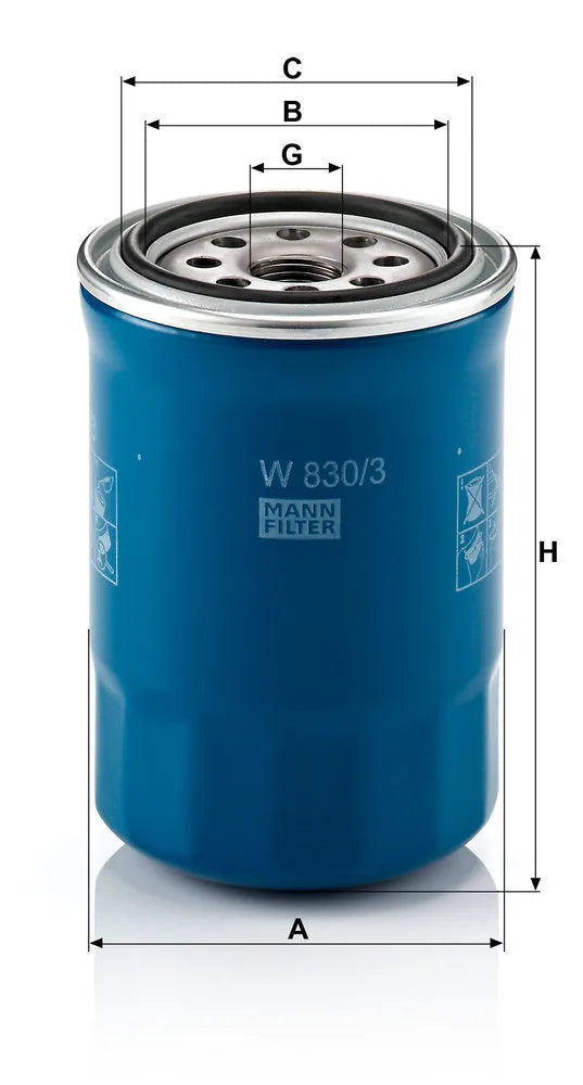Filtru Ulei MAN 0.54 kg - W830/3