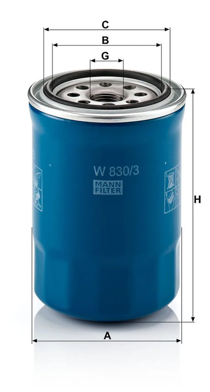 Filtru Ulei MAN 0.54 kg - W830/3