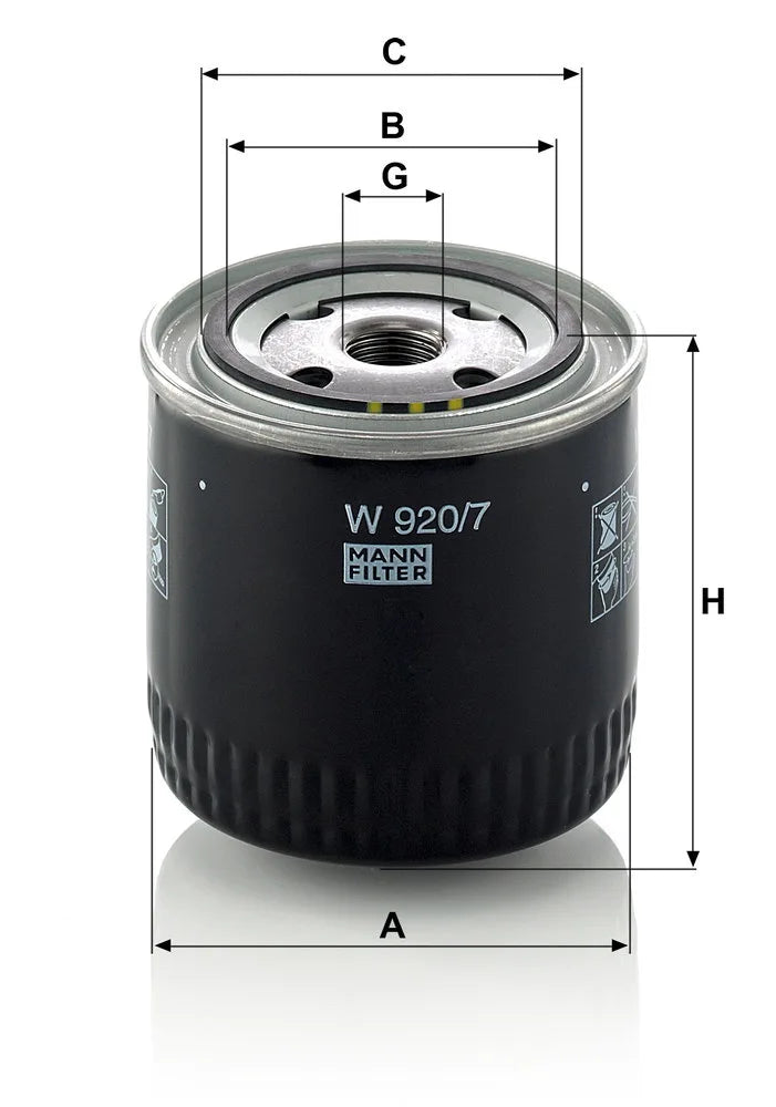 Filtru MAN 0.49 kg - W920/7