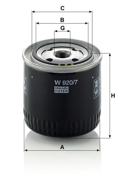 Filtru MAN 0.49 kg - W920/7