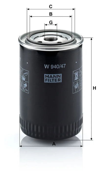 Filtru Ulei Mann-Filter 0.56 kg - W 940/47
