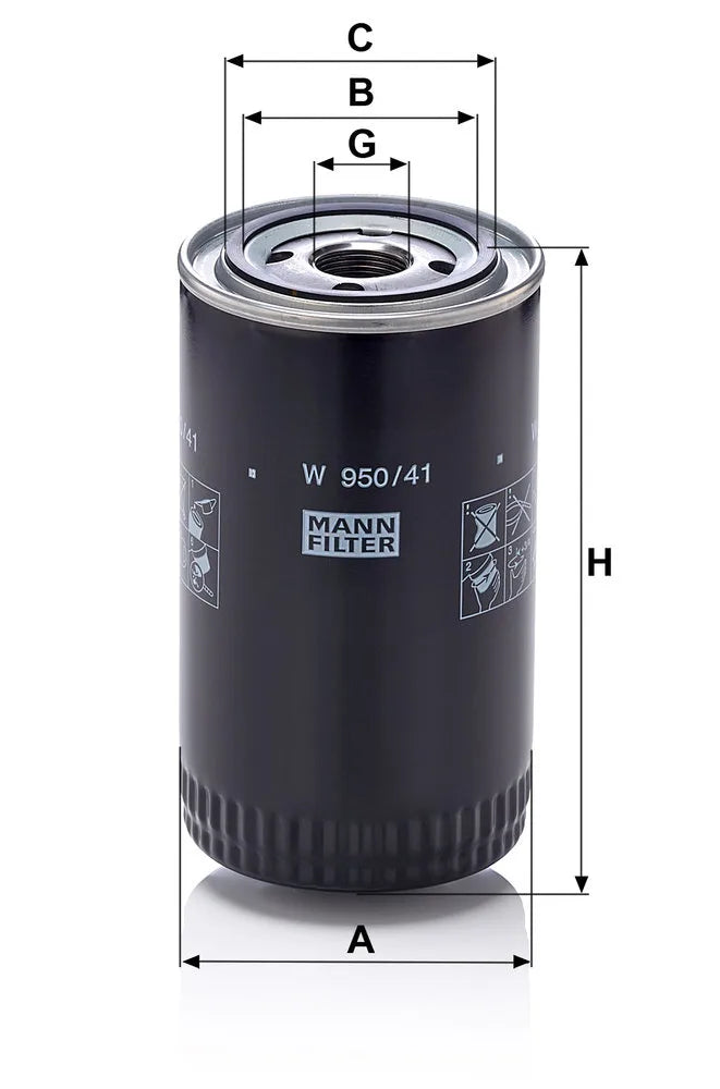 Filtru Ulei MAN 0.54 kg - W950/41