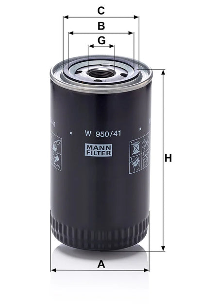 Filtru Ulei MAN 0.54 kg - W950/41