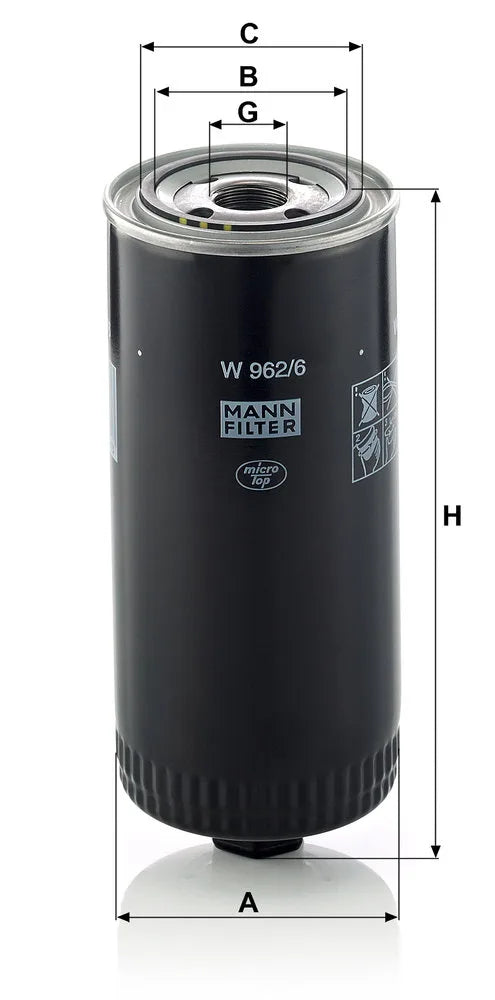 Filtru Ulei Mann-Filter 0.80 kg - W 962/6