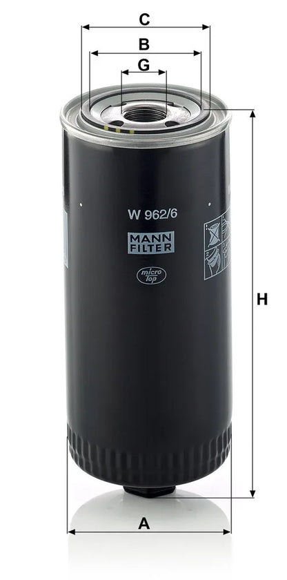 Filtru Ulei Mann-Filter 0.80 kg - W 962/6