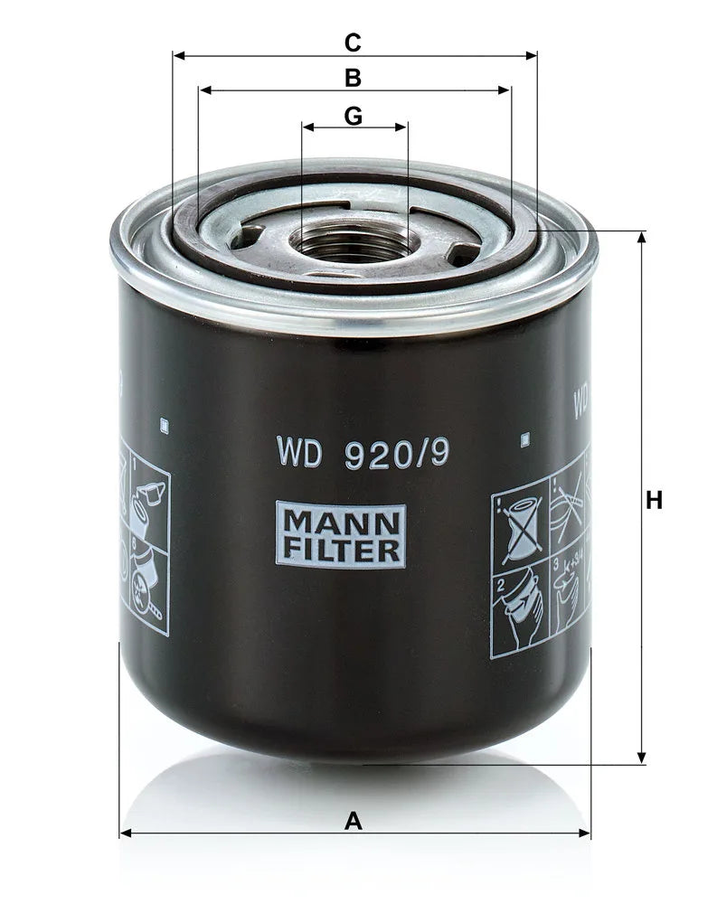Filtru Ulei Mann-Filter 0.62 kg - WD 920/9