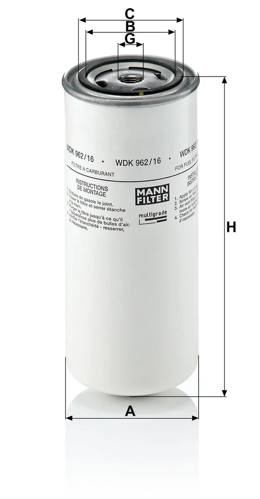 Filtru Combustibil Mann-Filter 0.96 kg - WDK 962/16