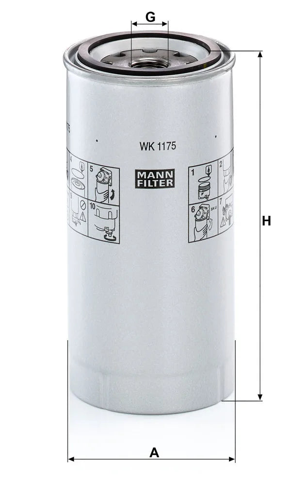 Filtru Combustibil MANN-FILTER 1.12 kg - WK 1175 X
