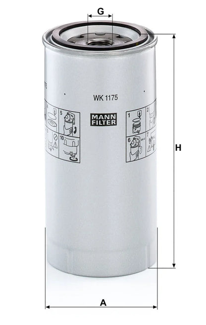 Filtru Combustibil MANN-FILTER 1.12 kg - WK 1175 X