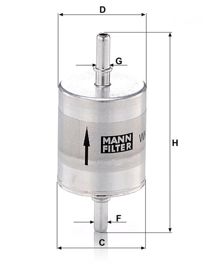 Filtru Combustibil MANN-FILTER 0.10 kg - WK 52/1